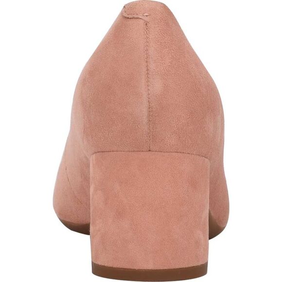 EVOLVE Womens Pink Comfort Robin Almond Toe Block Heel Slip On Leather Pumps 9 M - Picture 3 of 4